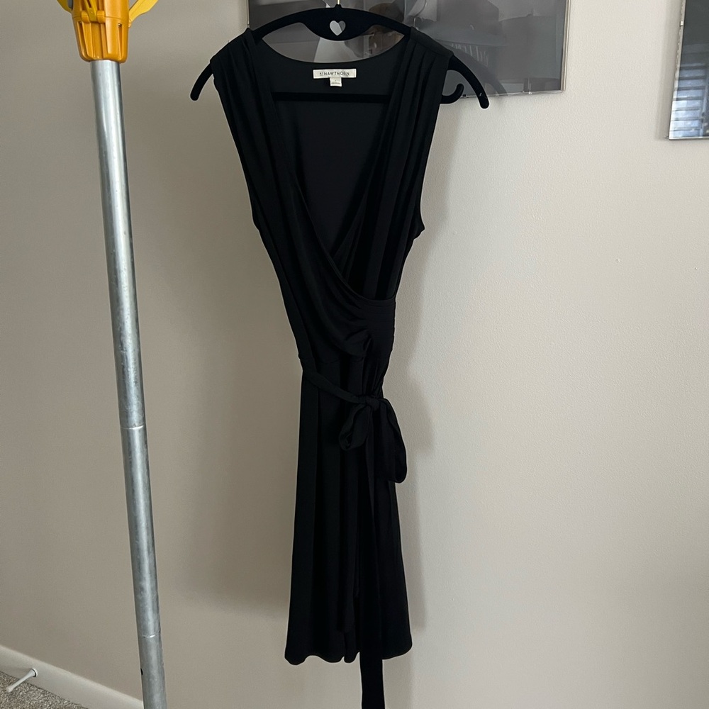 Black wrap dress. ABS